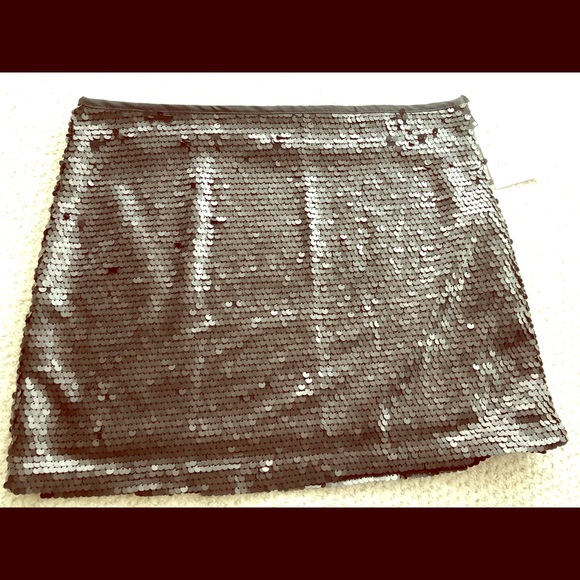 Zara Black Sequined Mini Skirt, Size M, NWT - Picture 8 of 8